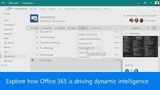 Explore how Office 365 is driving dynamic intelligence