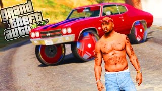 Tupac "2Pac" Shakur Joins the Bloods! - GTA 5 Gang Mod - Day 132
