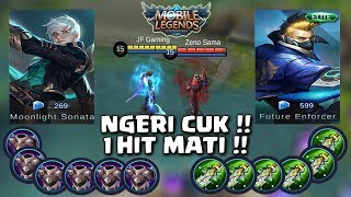 GUSION vs HAYABUSA || BLADE ARMOR vs BLADE OF DESPAIR || Ampas Cuk !! 1 Hit Mati !! (Mobile Legends)