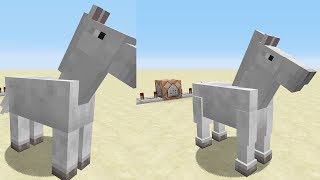 New Vs Old Horse Model, Side By Side (Minecraft 1.13)