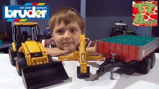 ✔ BRUDER Погрузчик. Распаковка машинки от Игорька. Видео для детей / Loader Cars for Boys ✔