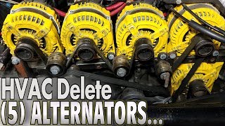 Five ALTERNATORS... But No Air Conditioning!?!?  EXTREME Car Audio Heater Core Bypass & A/C DELETE
