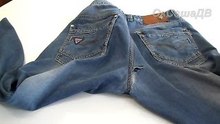 Как заштопать джинсы.  Как зашить дырку на джинсах между ног.How to mend jeans
