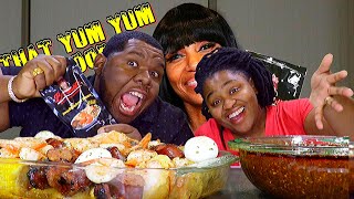 BLOVESLIFE NEW MILD SMACKALICIOUS SAUCE HONEST REVIEW WITH JUICY COLOSSAL SHRIMP BOIL MUKBANG