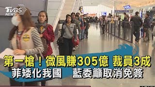 【TVBS新聞精華】20200212　第一槍！微風賺305億　裁員3成　菲矮化我國　藍委籲取消免簽