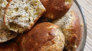 Бриоши с маком и ревенем  Булочки рецепт