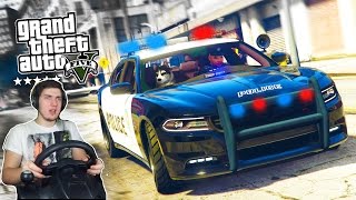 ГОНКИ С ПОЛИЦИЕЙ в GTA ONLINE + РУЛЬ Logitech Driving Force GT