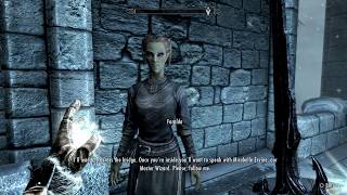 Skyrim Special Edition - First Lessons: Faralda's Test Cast Mage Light Gameplay Sequence PS4 Pro