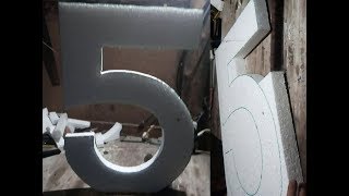 Как резать пенопласт красиво и ровно, обьемные цифры Jenkom