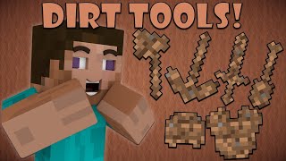 CRAFTING DIRT TOOLS in MINECRAFT