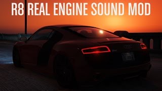 GTA 5 PC | Audi R8 2014 V10 - Real Engine Sound MOD - 60 FPS