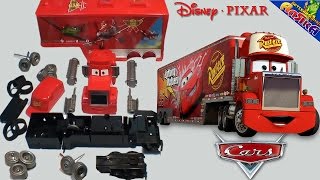 Автосервис. Машинки CARS 2 .Мультфильмы про машины. Собираем машинку. Mack Truck Hauler