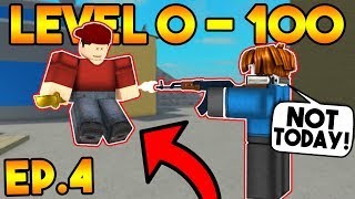 LEVEL 0 TO 100 IN ARSENAL! (KNIFE FAIL) - EP.4 (ROBLOX)