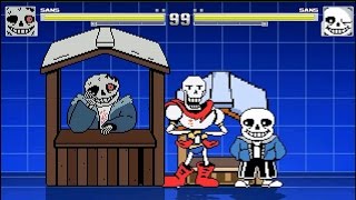 peleando con los personajes de undertale!!-mugen#3 undertale