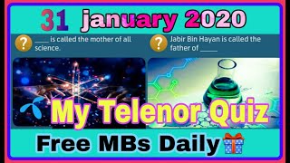 31 January My telenor play and win all answers | My telenor today questions