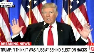 Donald Trump Calls CNN "FAKE NEWS" FULL Press Conference Including CNN Response!