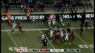 Garrett Waggoner #22 LB Winnipeg Blue Bombers 4 Nov 2016