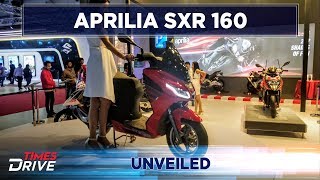 Aprilia SXR 160 high-performance scooter unveiled | Auto Expo 2020 | Times Drive