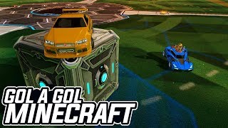 UM GOL A GOL COM A BOLA "MINECRAFT"?! QUE FODA! Vs Ibux - Rocket League