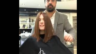 Lange Haare beim Friseur abrasieren
