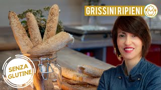 GRISSINI Senza Glutine RIPIENI al Grano Saraceno, Croccanti Fuori, Filanti Dentro e INTEGRALI