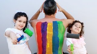 LEARN COLORS BODY PAINT FINGER FAMILY NURSERY RHYMES LEARNING KIDS VÍDEO - VÍDEO EDUCATIVO