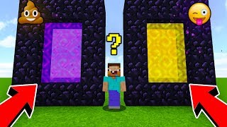 В КАКОЙ ПОРТАЛ ЗАЙДЕТ НУБ В МАЙНКРАФТ? КАК ВЫЖИТЬ НУБУ? ТРОЛЛИНГ В MINECRAFT | ЗАЩИТА НУБА | МУЛЬТИК