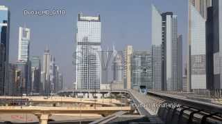 UHD Ultra HD 4K Video Stock Footage Dubai Aerial View Skyline Cityscape Day Night Busy Streets