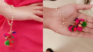 Pom pom bracelet.diy bracelet.simple and beautiful bracelet