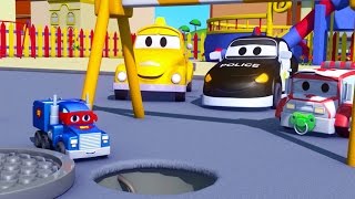 Süper Kamyon Carl ve Mini kamyon, Araba Şehri'nde | Çocuklar için kamyon çizgi filmi