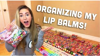 ORGANIZING/CLEANING UP MY LIP BALM COLLECTION!