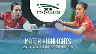 Kasumi Ishikawa vs Zhang Sofia-Xuan | 2019 ITTF North American Open Highlights (R64)