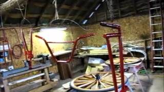 Getting ready to assemble the swing bike