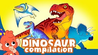 Learn Dinosaurs for Kids | T-Rex Triceratops Dinosaur Cartoon videos | scary dinasours | Club Baboo