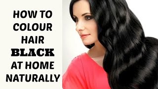 How to Colour Hair BLACK at Home Naturally| Ramsha Sultan