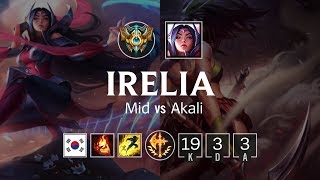 Irelia Mid vs Akali - KR Challenger Patch 8.20