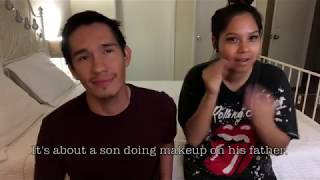 Deaf sibling doing makeup