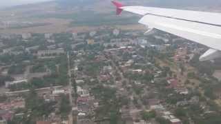 Посадка в аэропорту Минеральные Воды  Airbus-A319.