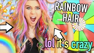 Dying My Hair RAINBOW (you spin it, you dye it omg)