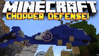 Minecraft PVP: EPIC CHOPPER DEFENSE! - w/Preston & Woofless