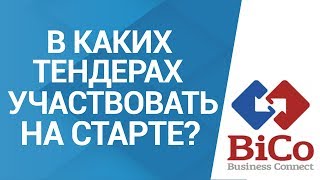 2. Тендеры. В каких тендерах лучше участвовать на старте?