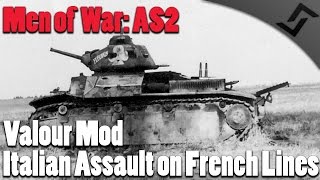 Men of War: Assault Squad 2 - Italian Assault on French Lines - Valour Mod MP Gameplay