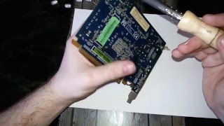 Замена вздутых конденсаторов на видеокарте. (Replacing swollen capacitors on the graphics card)