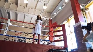 Fashion съемка на боксерском ринге , модели играют в твистер | NEW MODEL SHOW