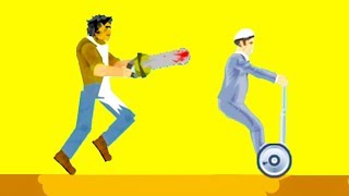 ЧУДОМ УСПЕЛ УЕХАТЬ ОТ БОЛЬНОГО С ПИЛОЙ! ПРОШЕЛ 100% НЕПРОХОДИМЫЙ УРОВЕНЬ В ХЭППИ ВИЛС (Happy Wheels)