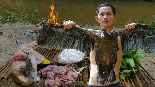 Primitive Technology: Find Duck And Cook In The Forest Eating Delicious