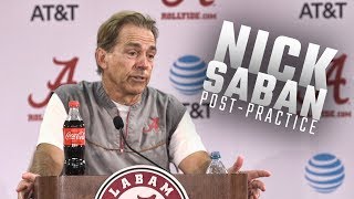 Hear what Nick Saban had to say following Alabama's fall practice Wednesday