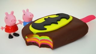 Pig George da Familia Peppa Pig Massinha de Modelar Play-Doh Picole Colorido!!! Em Portugues