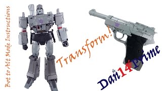 Megatron Takara Transformers Masterpiece MP-36 Transformation Instructions Bot to Alt Mode