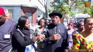 SaharaTV Interview with Goodluck Jonathan On The Streets Of New York